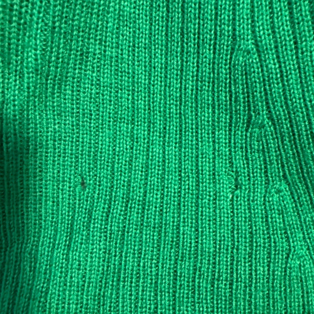 J.Crew Cropped Flounce Kelly‎ Merino Wool Tiered Green Tank Top Size Small - Picture 7 of 10